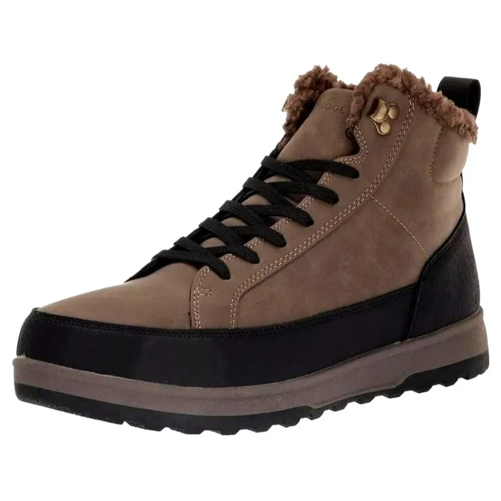 Weatherproof 10 Men Winter Boots Logjam Shearling Lace-up Outdoor Snow Shoes